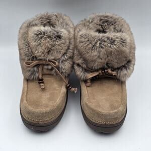 Manitobah Micro Mukluks Women Sz 6 Fur Moccasin Ankle Boot